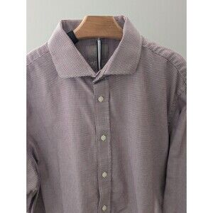 Savoy Taylors Guild Moss Bros Men's Dress Shirt Size 17 Geometric Print Office
